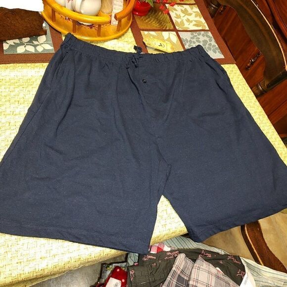 New Essentials Sleepwear Dark Navy Blue Jersey Knit Jam  Shorts Size Men's 2XL - Picture 1 of 2